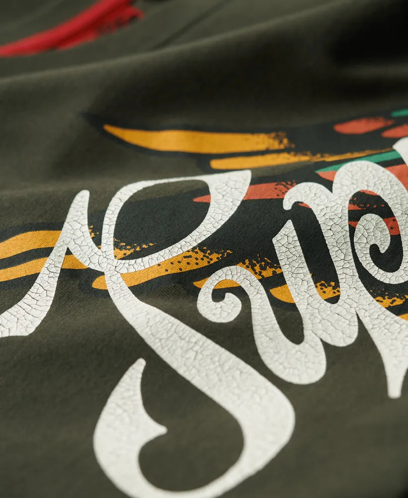 TATTOO SCRIPT GRAPHIC T SHIRT